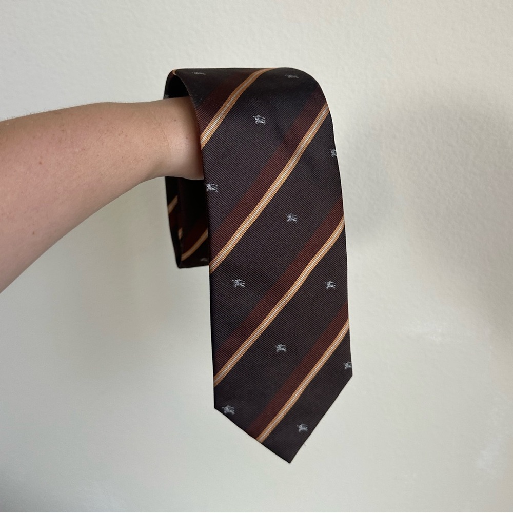 Burberry Brown Silk Tie - Picture 6 of 12